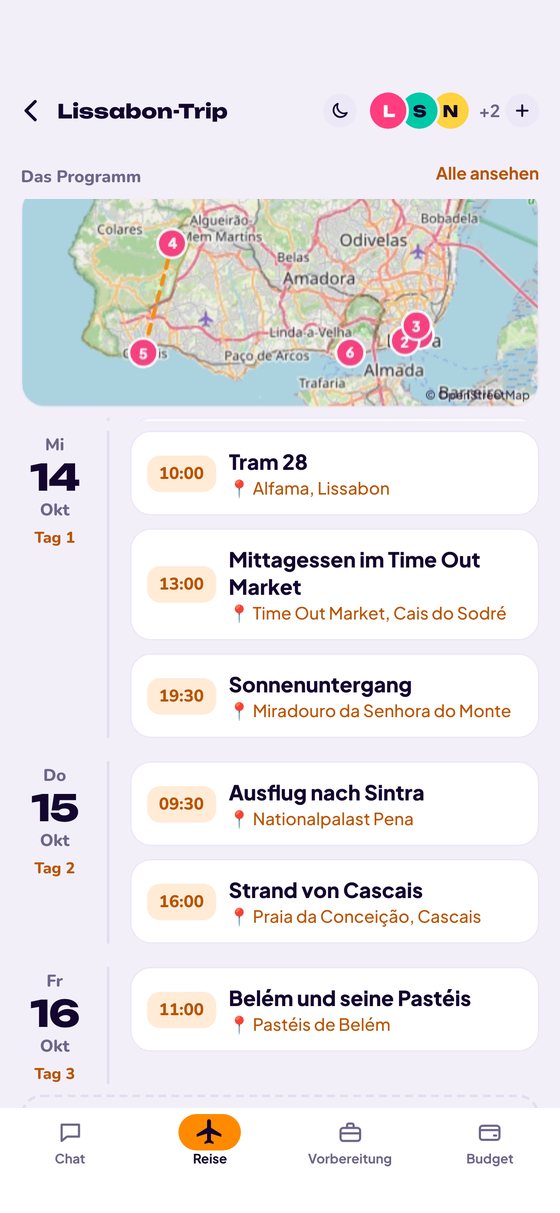 Das Programm mit der Karte
