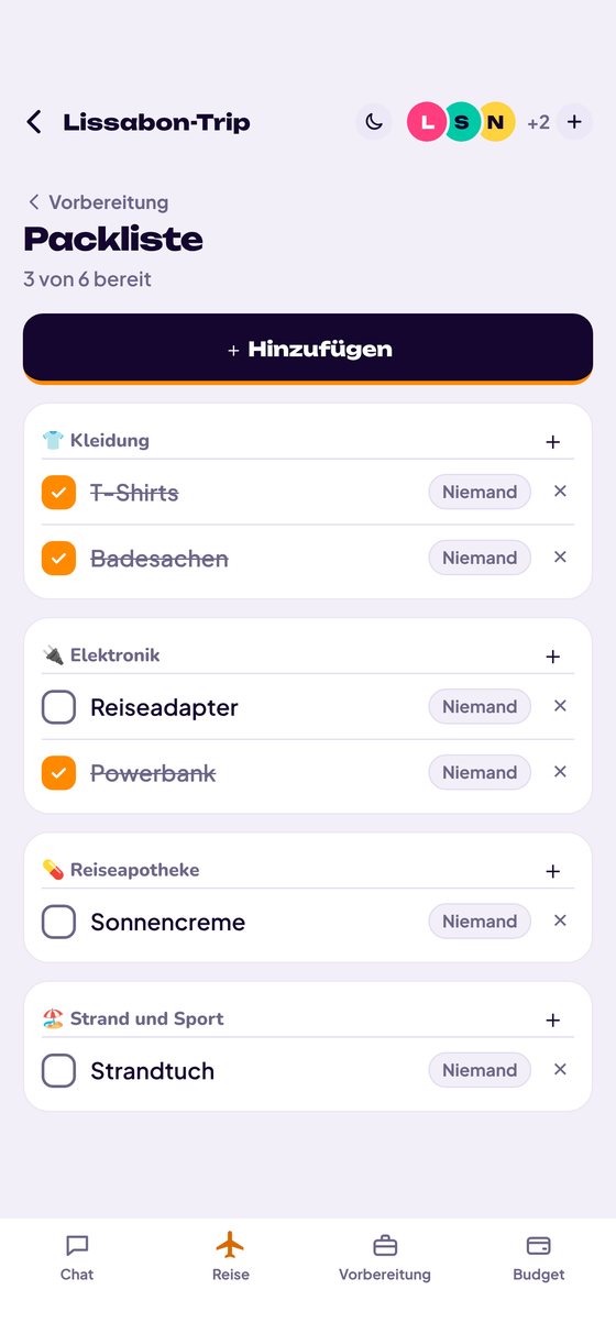 Die Packliste
