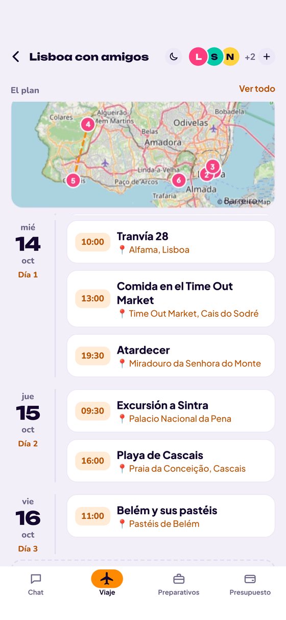 El plan con el mapa